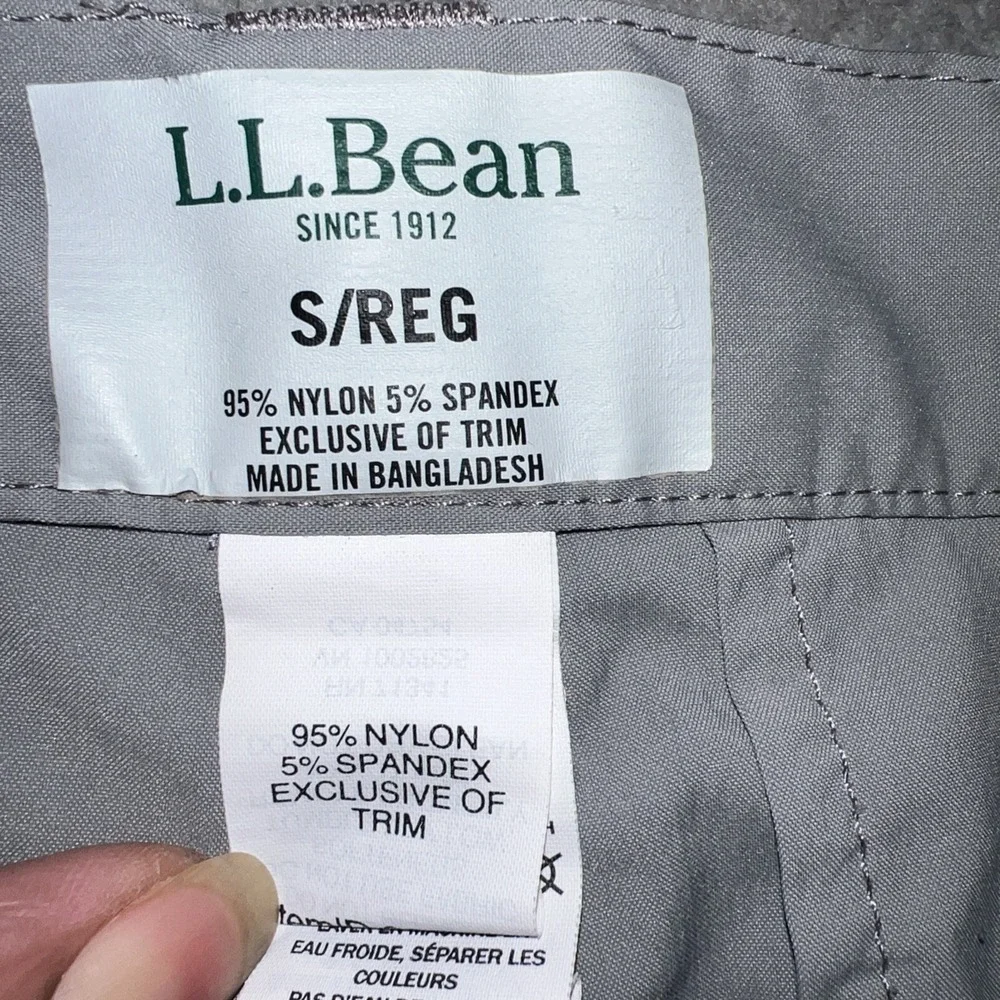LL Bean Tropicwear Shorts Men's Size S (28 x 7) Gray Cargo Pockets Outdoors